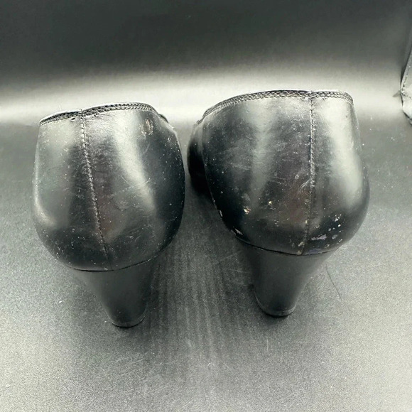 Vintage Gucci Leather Black Heels Loafers 40.5 - Picture 5 of 13